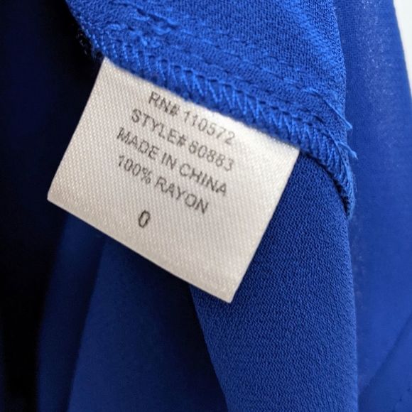 Anthropologie KONRAD + JOSEPH Cobalt Blue Maxi Dress 0 - Picture 9 of 10